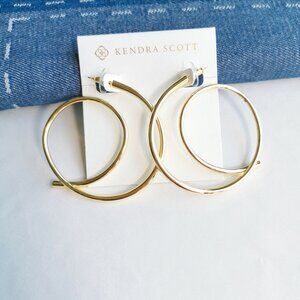 Kendra Scott Myles Hoop Earrings in Gold